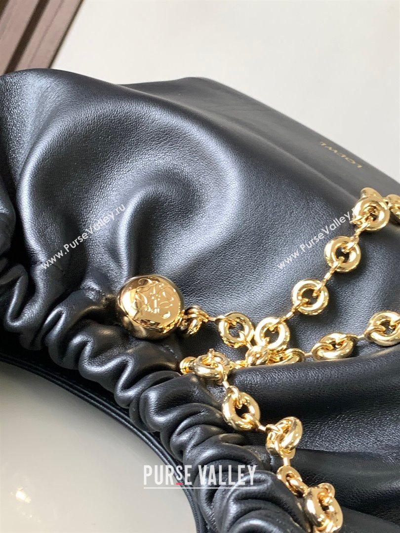 Loewe Small Squeeze bag in nappa lambskin Black (xinyidai-23120405)