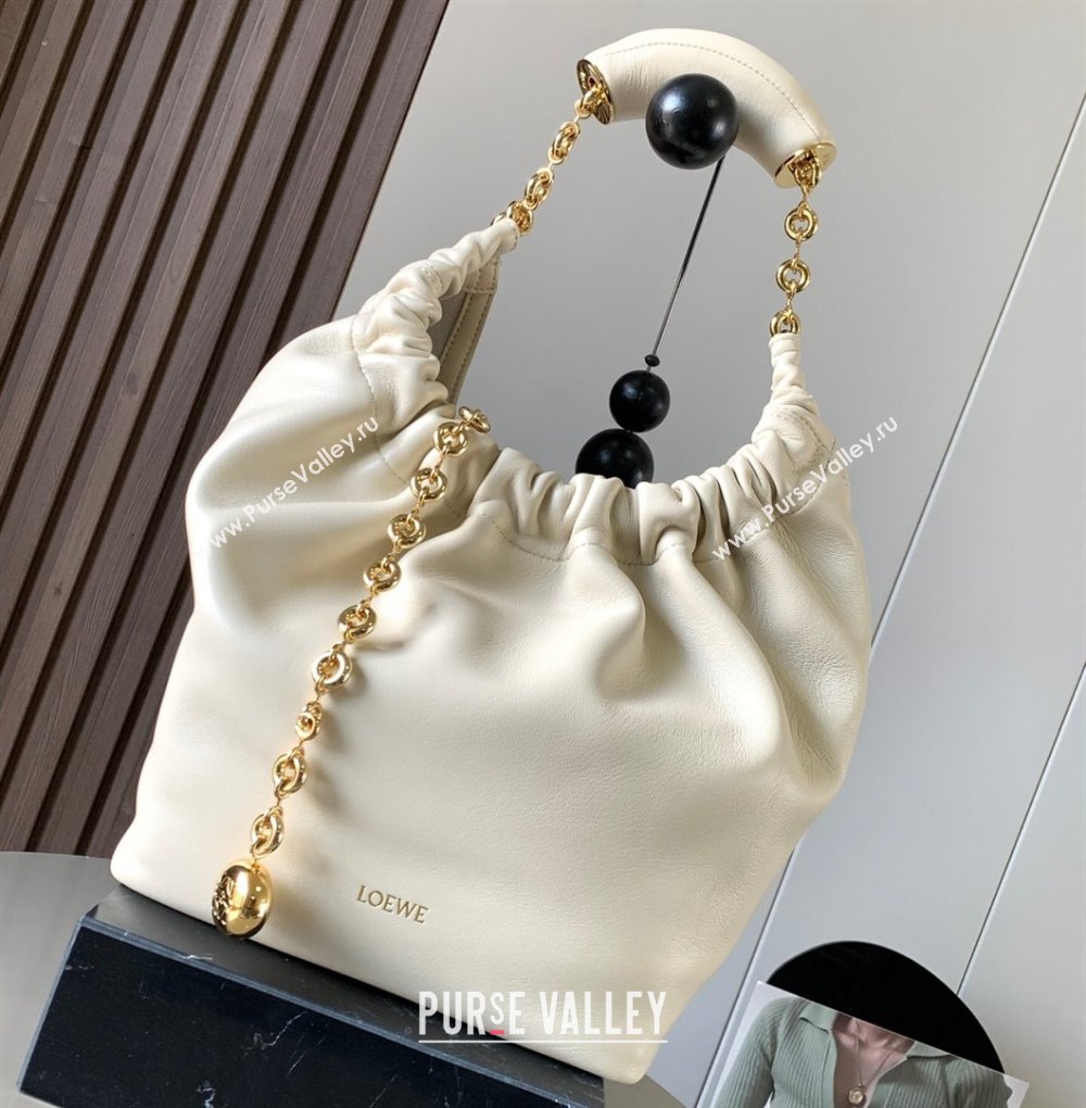 Loewe Small Squeeze bag in nappa lambskin White (xinyidai-23120406)
