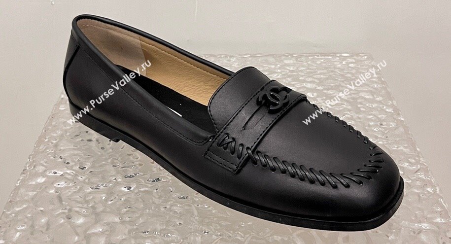 Chanel Calfskin Moccasins G45409 Black 2024 (SS-23120401)