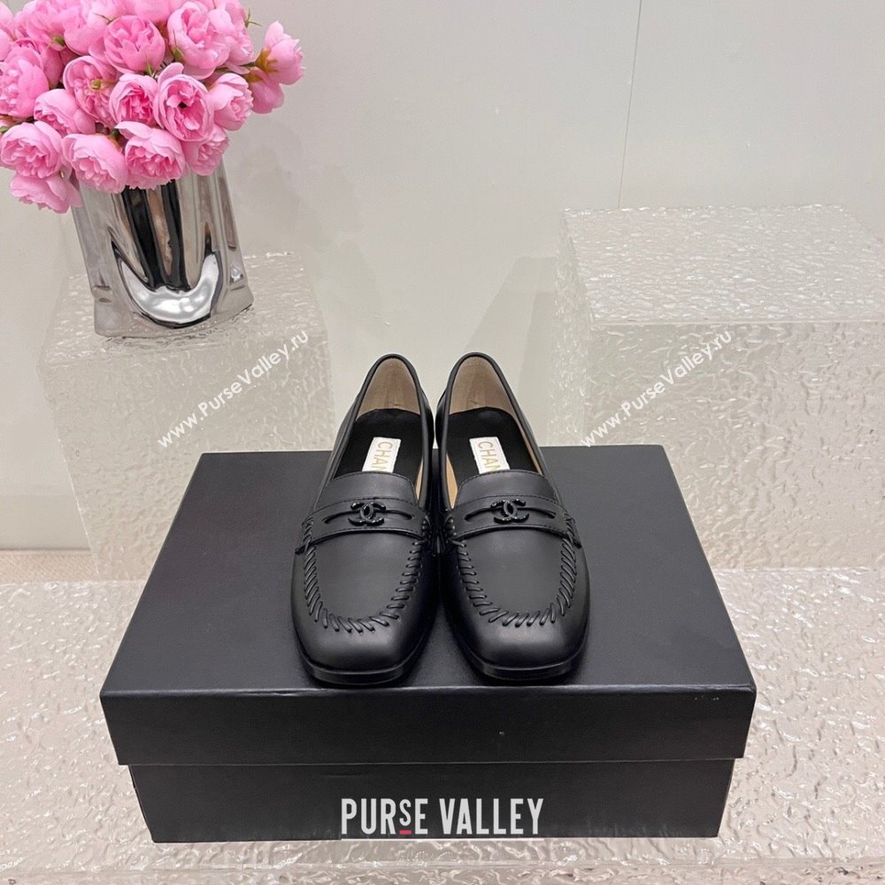 Chanel Calfskin Moccasins G45409 Black 2024 (SS-23120401)