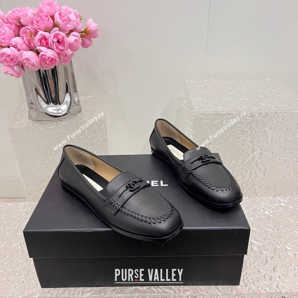 Chanel Calfskin Moccasins G45409 Black 2024 (SS-23120401)