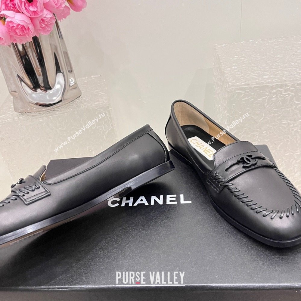 Chanel Calfskin Moccasins G45409 Black 2024 (SS-23120401)