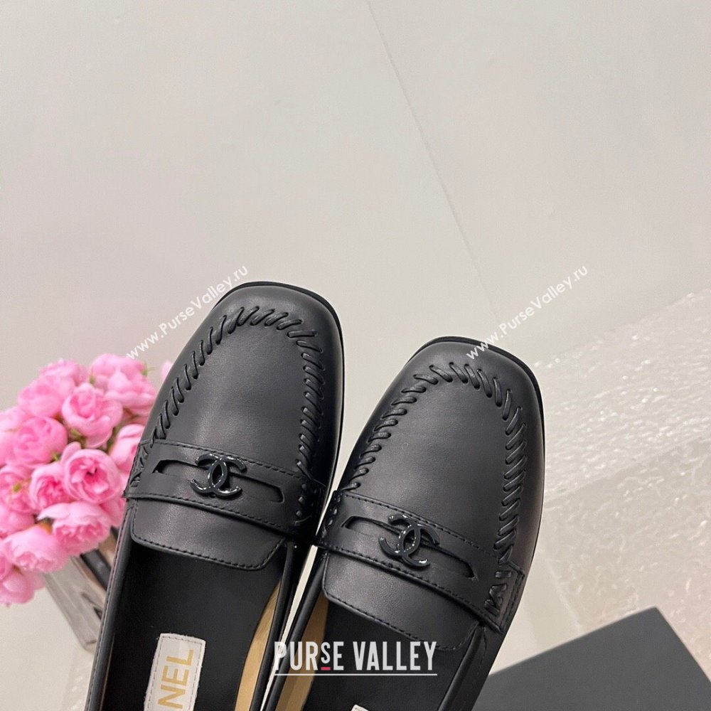 Chanel Calfskin Moccasins G45409 Black 2024 (SS-23120401)