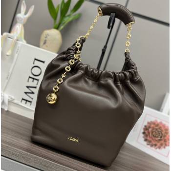 Loewe Small Squeeze bag in nappa lambskin Coffee (xinyidai-23120408)