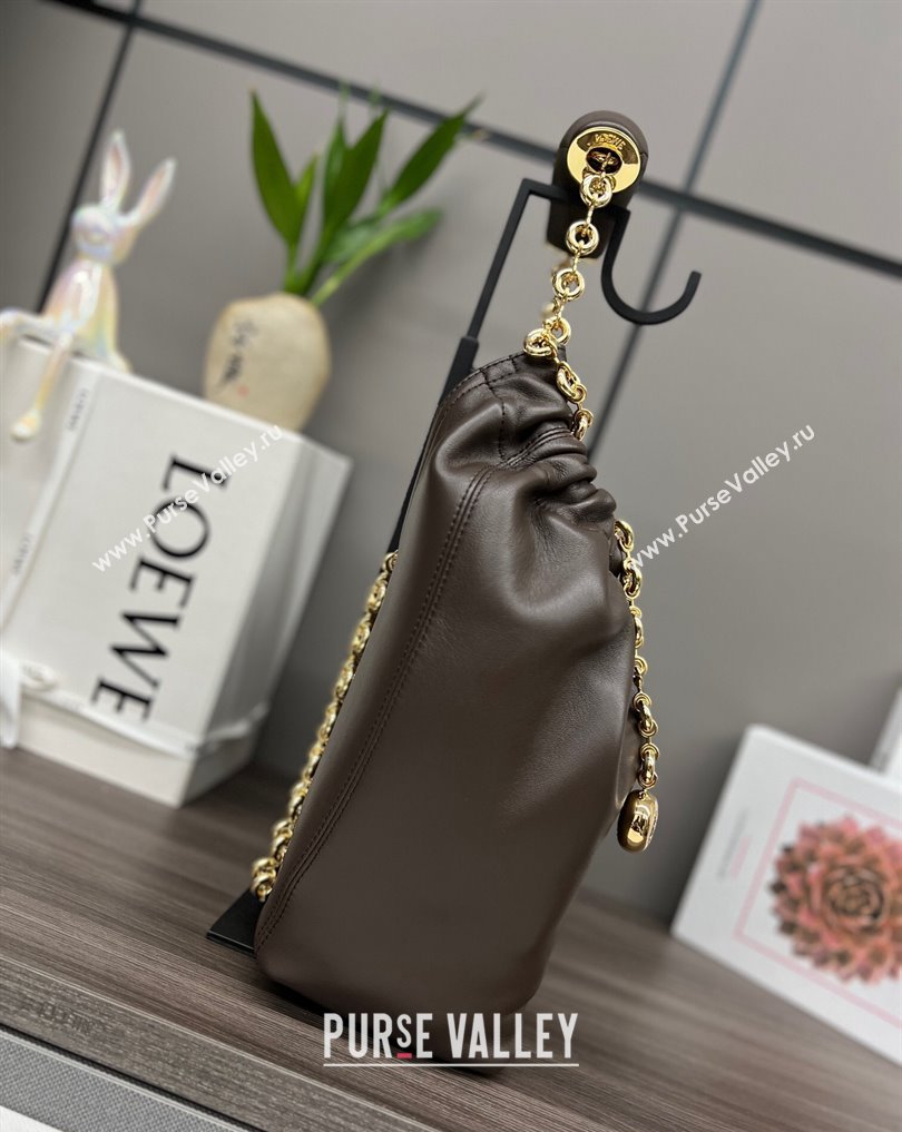 Loewe Small Squeeze bag in nappa lambskin Coffee (xinyidai-23120408)
