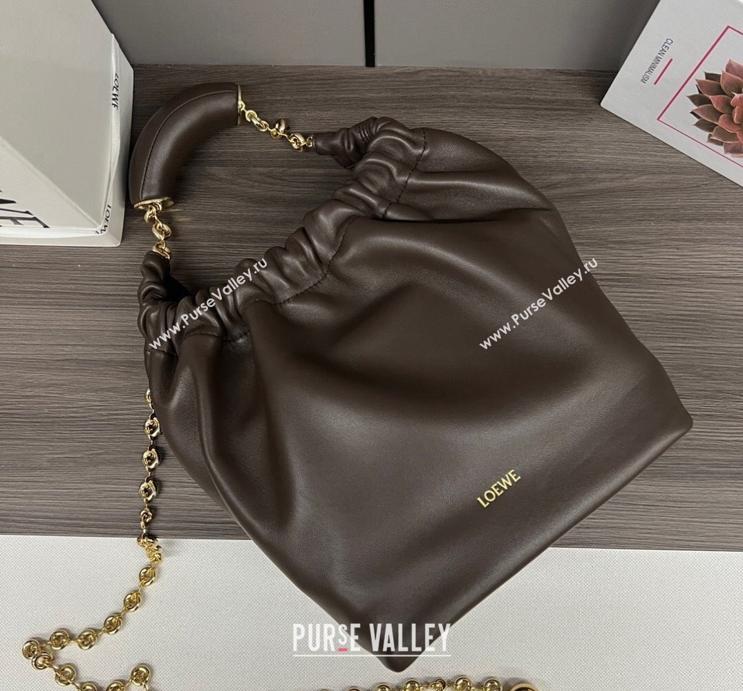 Loewe Small Squeeze bag in nappa lambskin Coffee (xinyidai-23120408)