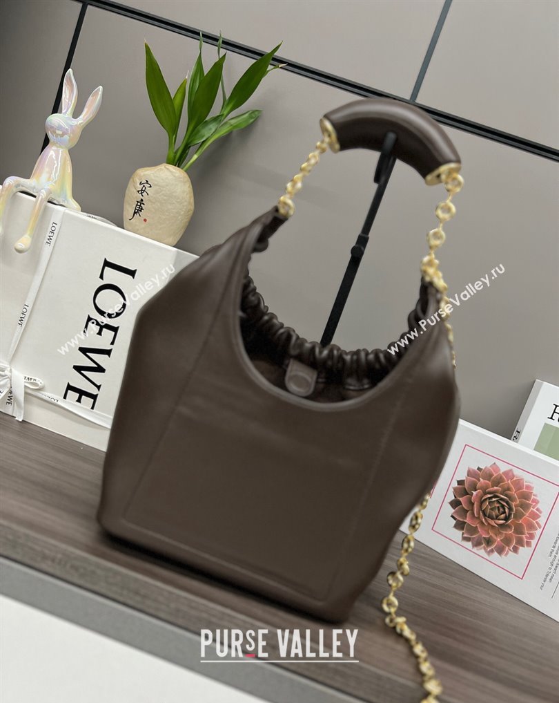 Loewe Small Squeeze bag in nappa lambskin Coffee (xinyidai-23120408)