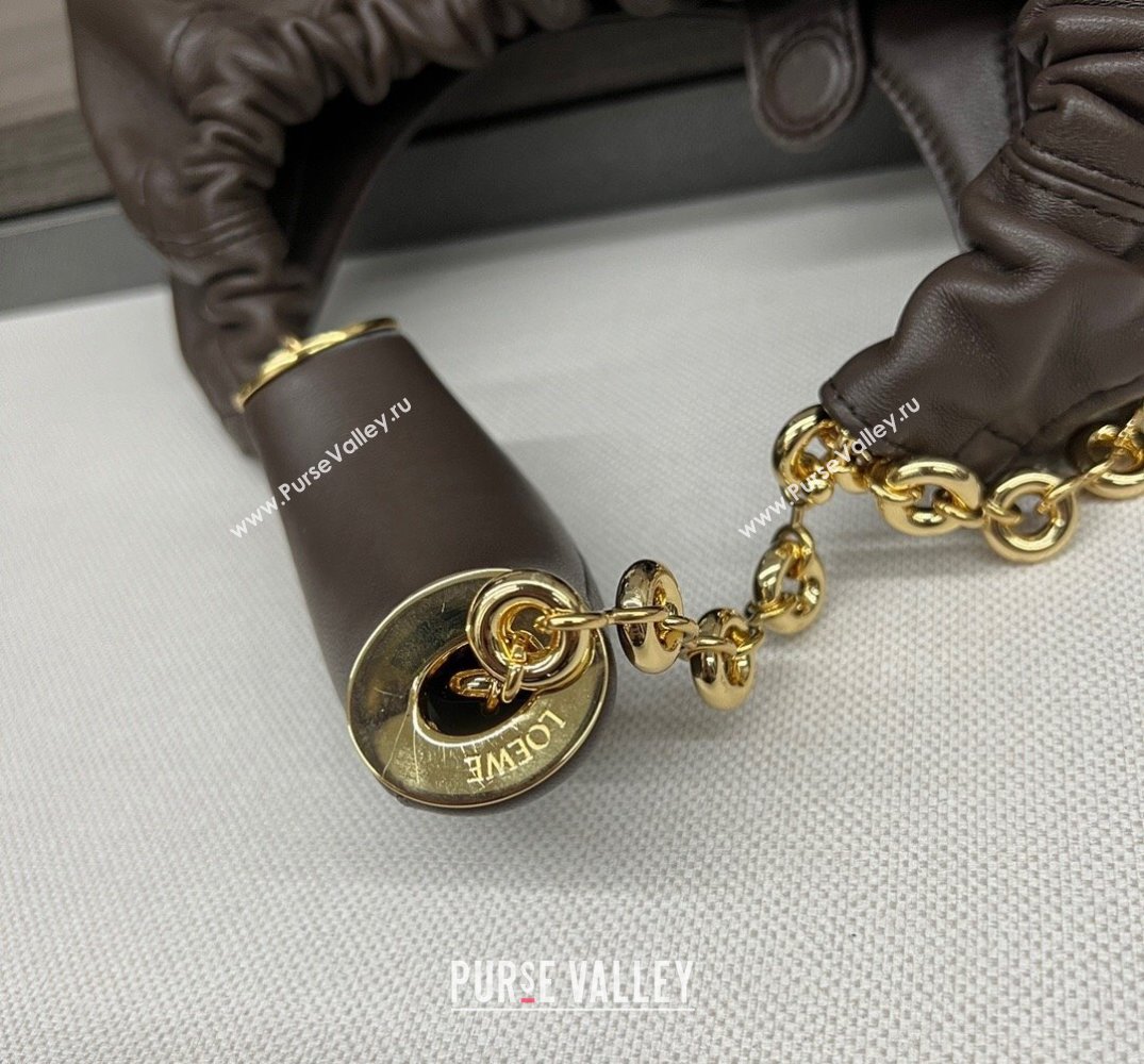 Loewe Small Squeeze bag in nappa lambskin Coffee (xinyidai-23120408)