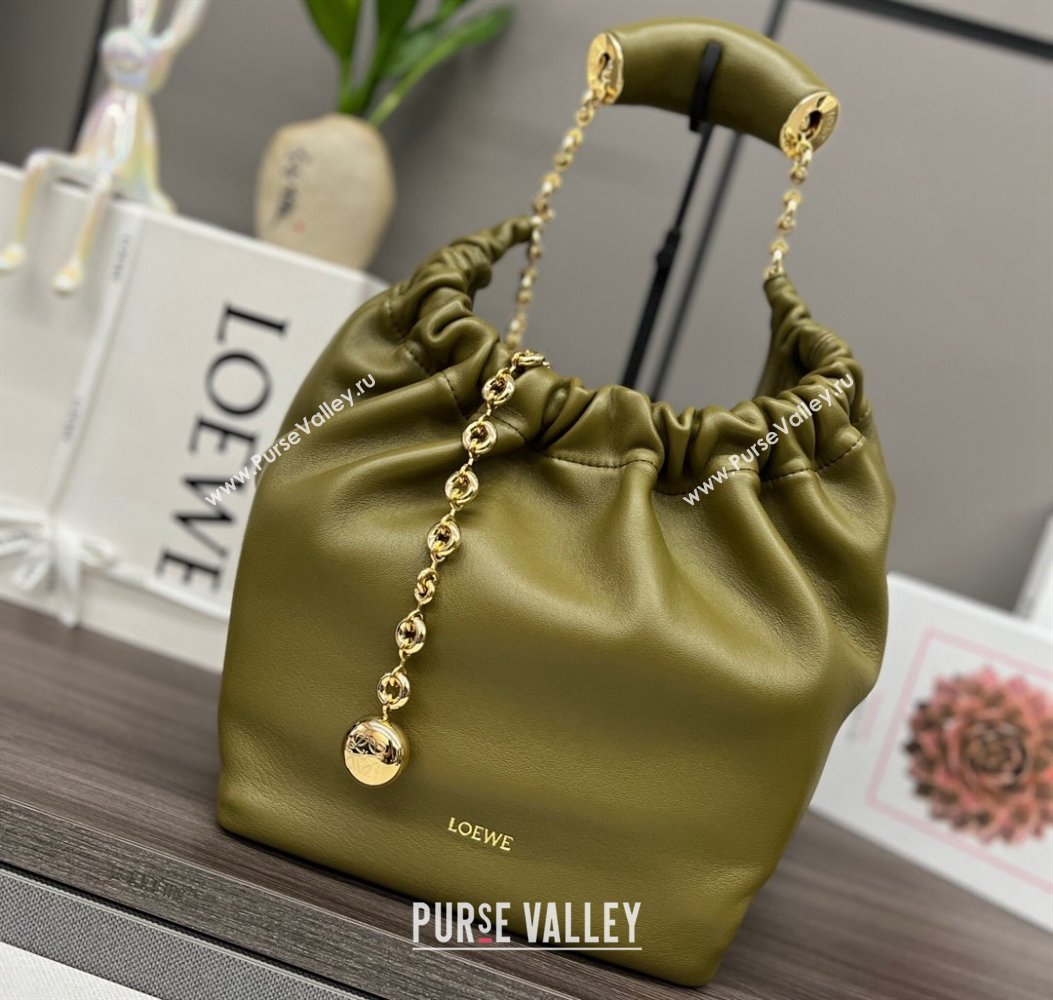 Loewe Small Squeeze bag in nappa lambskin Green (xinyidai-23120409)