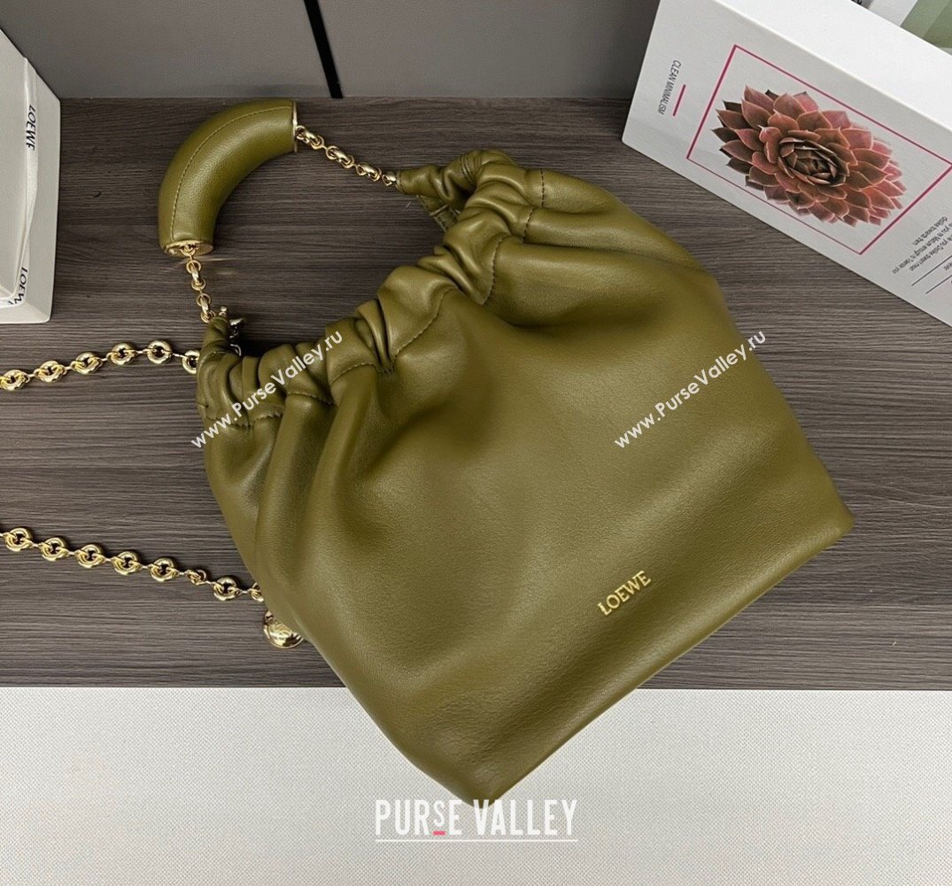 Loewe Small Squeeze bag in nappa lambskin Green (xinyidai-23120409)
