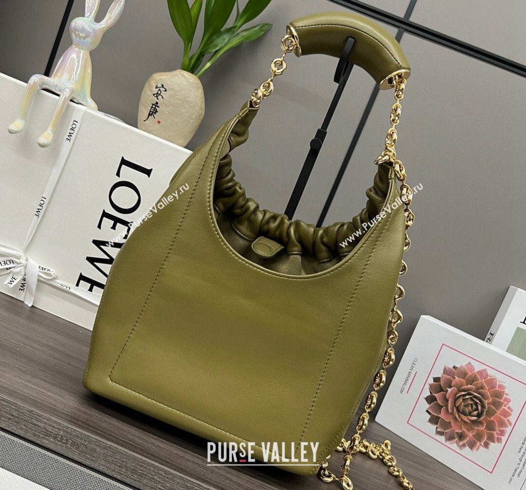 Loewe Small Squeeze bag in nappa lambskin Green (xinyidai-23120409)