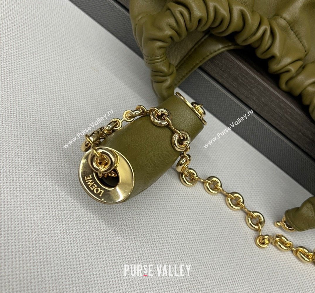 Loewe Small Squeeze bag in nappa lambskin Green (xinyidai-23120409)