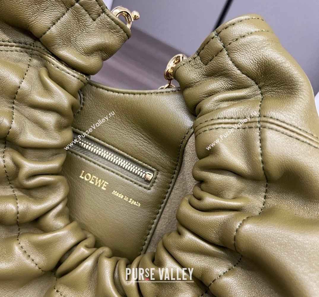 Loewe Small Squeeze bag in nappa lambskin Green (xinyidai-23120409)