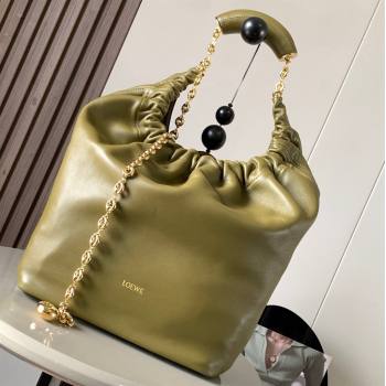 Loewe Medium Squeeze bag in nappa lambskin Green (xinyidai-23120403)