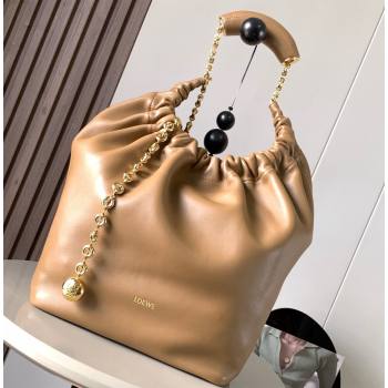 Loewe Medium Squeeze bag in nappa lambskin Apricot (xinyidai-23120404)