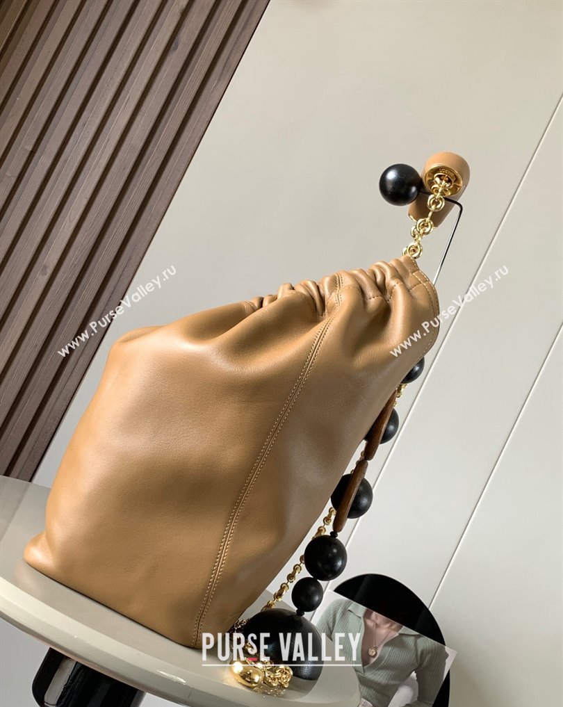 Loewe Medium Squeeze bag in nappa lambskin Apricot (xinyidai-23120404)