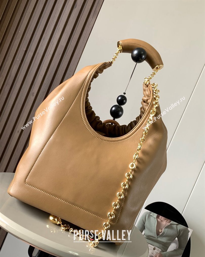 Loewe Medium Squeeze bag in nappa lambskin Apricot (xinyidai-23120404)