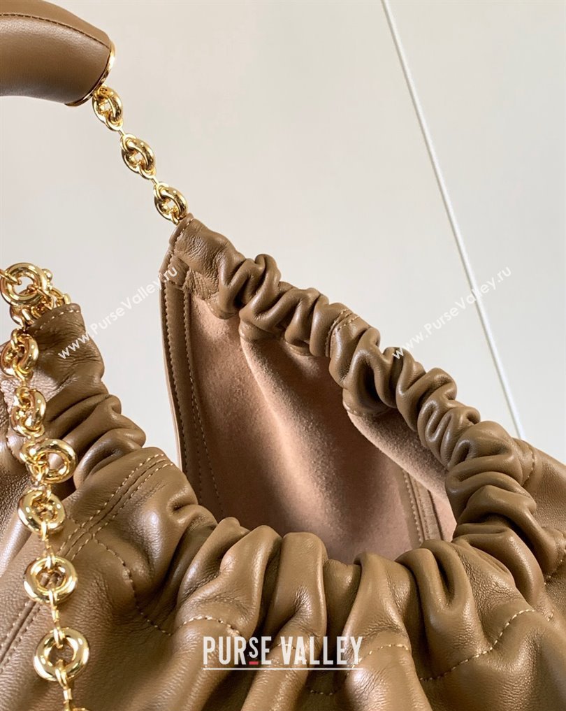 Loewe Medium Squeeze bag in nappa lambskin Apricot (xinyidai-23120404)