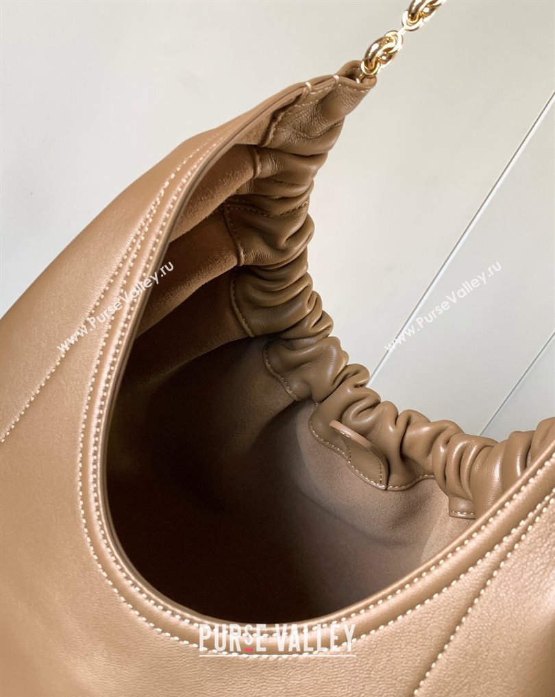 Loewe Medium Squeeze bag in nappa lambskin Apricot (xinyidai-23120404)