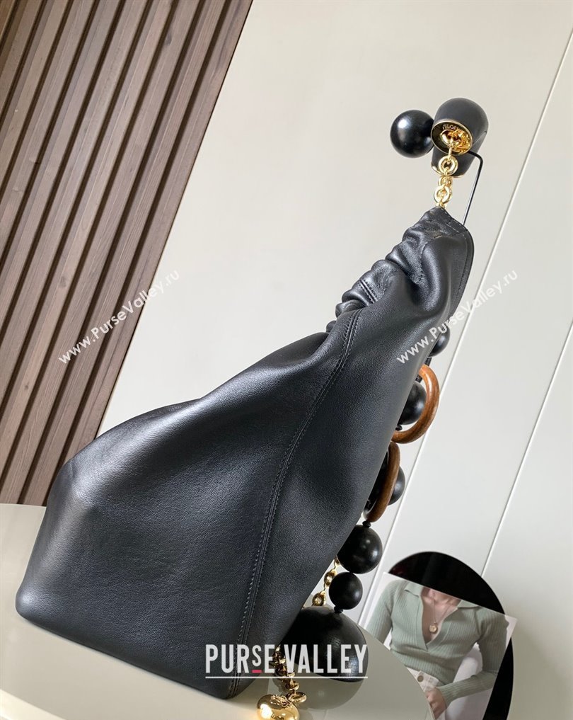 Loewe Medium Squeeze bag in nappa lambskin Black (xinyidai-23120401)