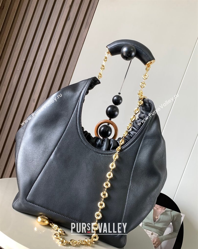 Loewe Medium Squeeze bag in nappa lambskin Black (xinyidai-23120401)