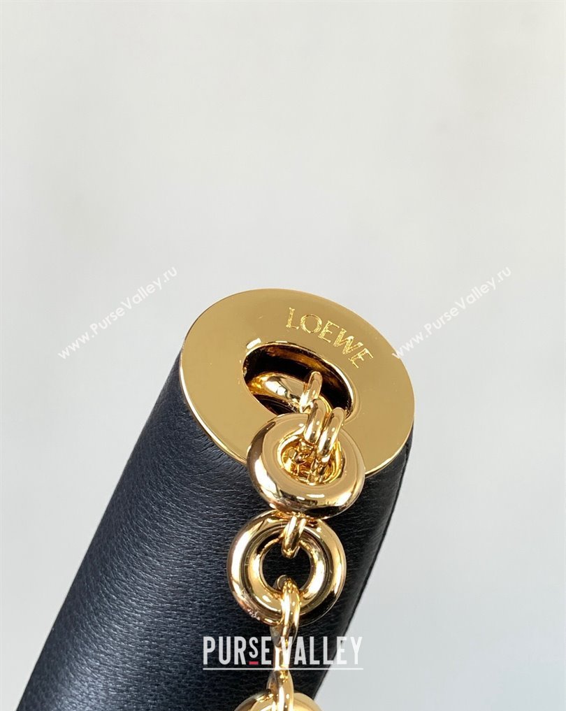 Loewe Medium Squeeze bag in nappa lambskin Black (xinyidai-23120401)