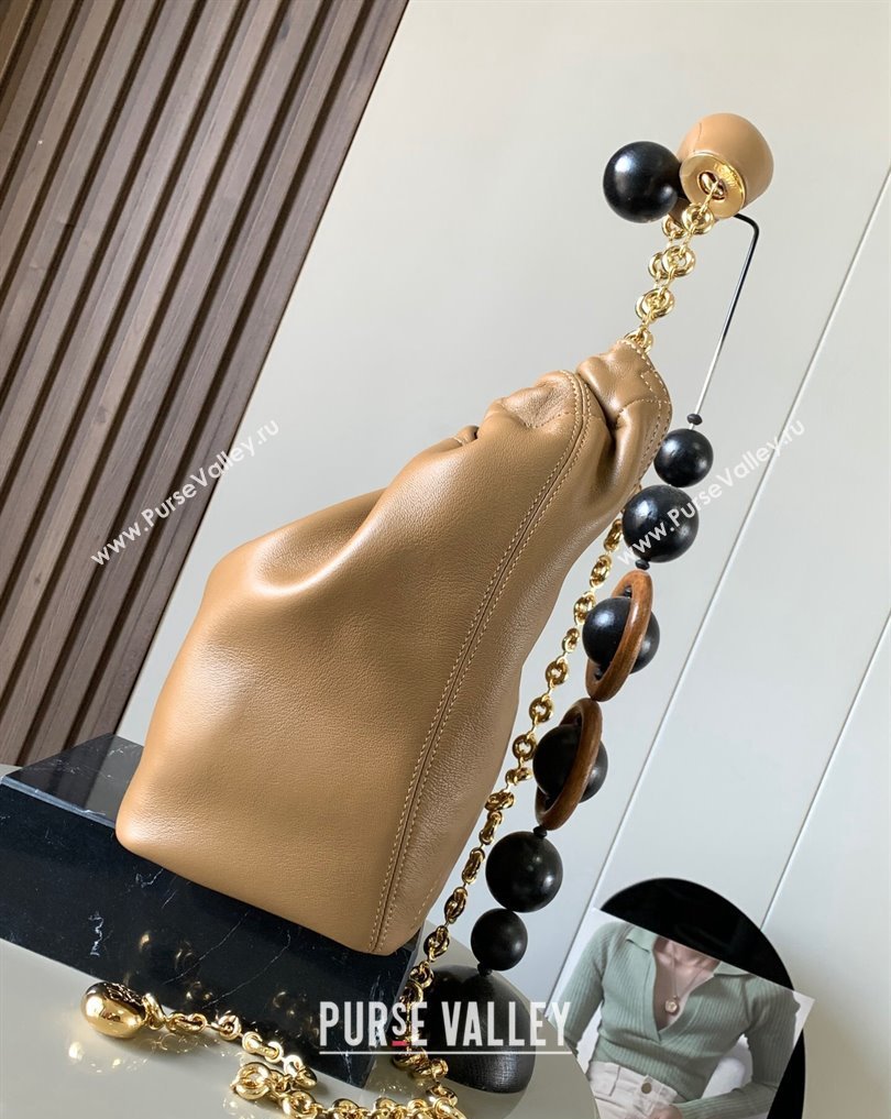 Loewe Small Squeeze bag in nappa lambskin Apricot (xinyidai-23120407)