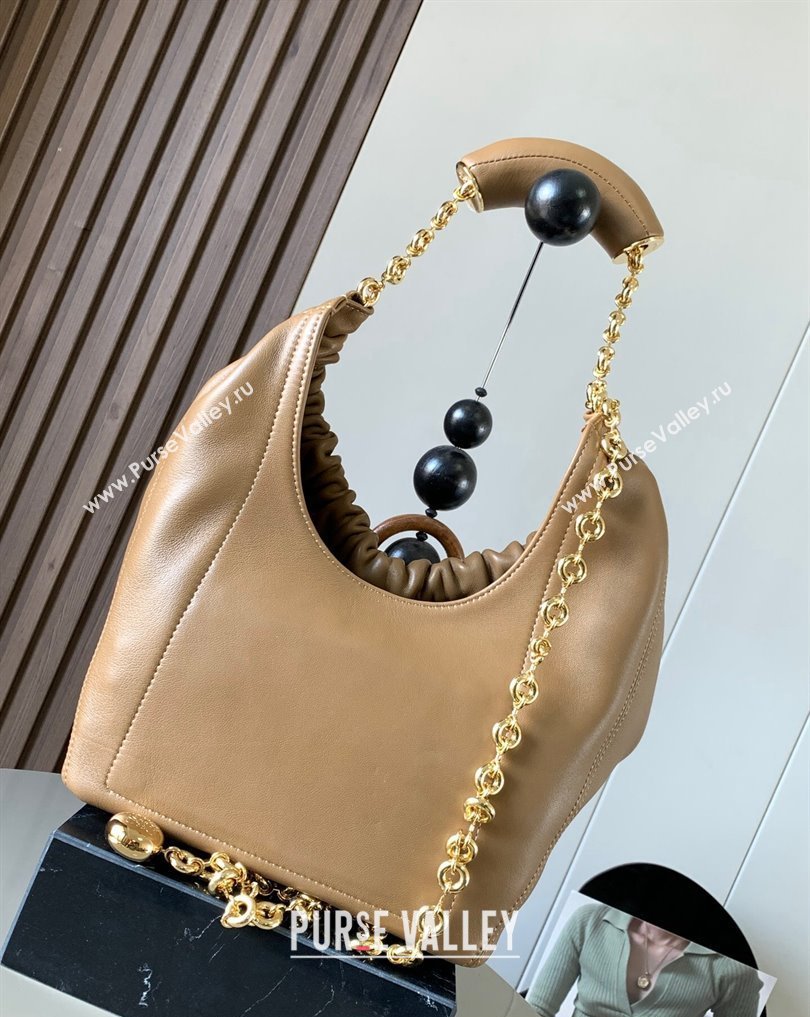 Loewe Small Squeeze bag in nappa lambskin Apricot (xinyidai-23120407)