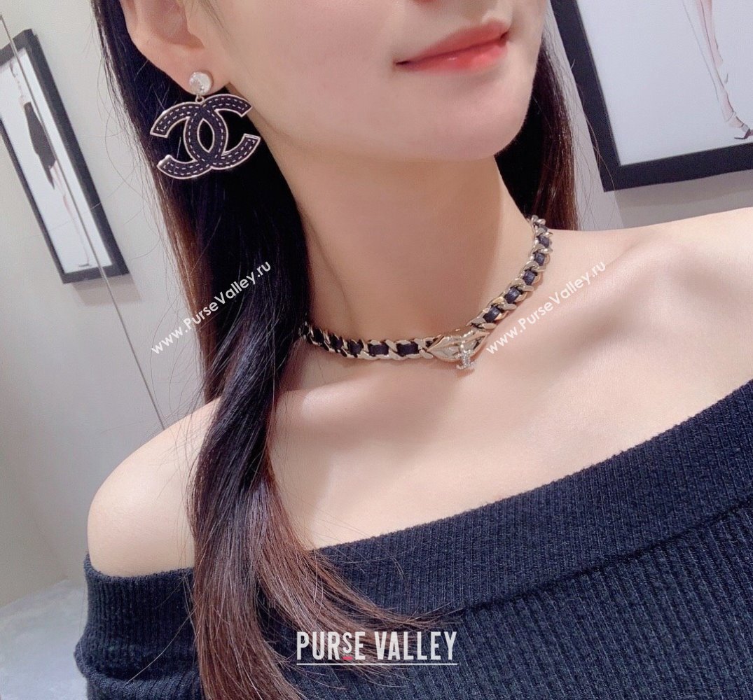 Chanel Black CC Earrings 2024 (YF-23120502)