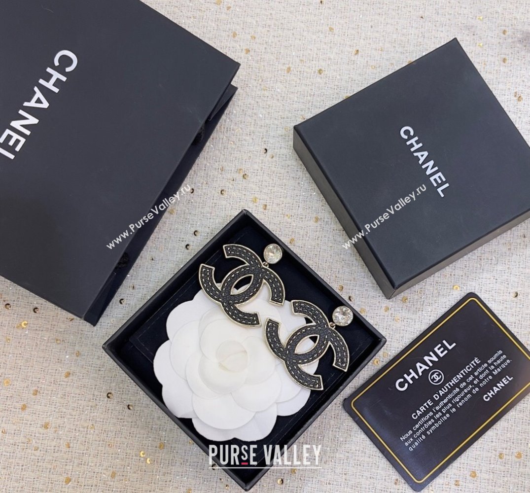 Chanel Black CC Earrings 2024 (YF-23120502)