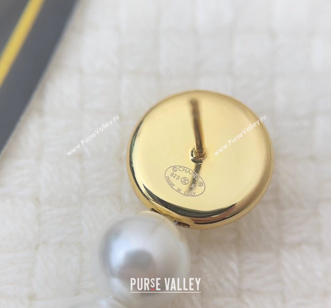 Chanel Metal, Glass Pearls Imitation Pearls Pendant Earrings ABC056 2024 (YF-23120504)