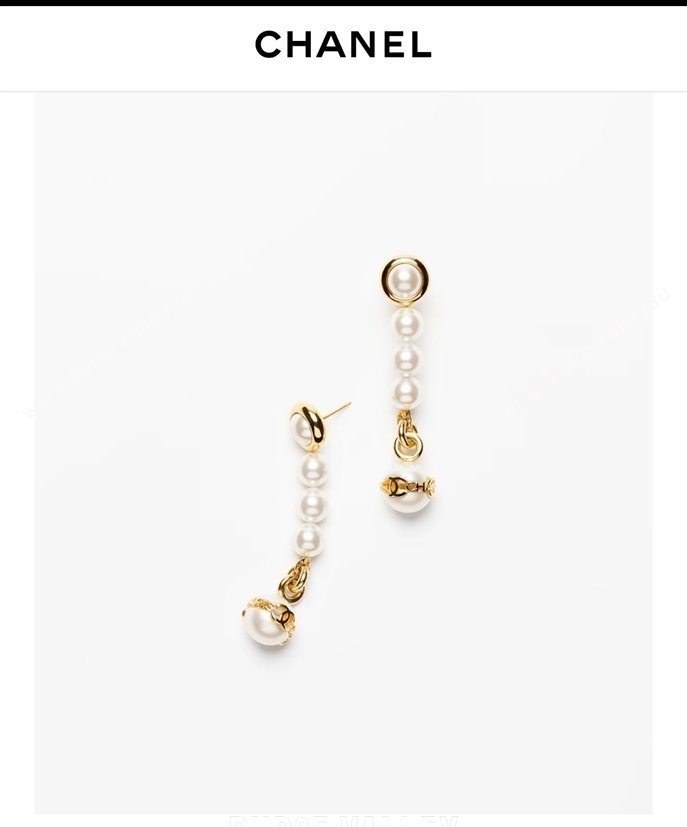 Chanel Metal, Glass Pearls Imitation Pearls Pendant Earrings ABC056 2024 (YF-23120504)