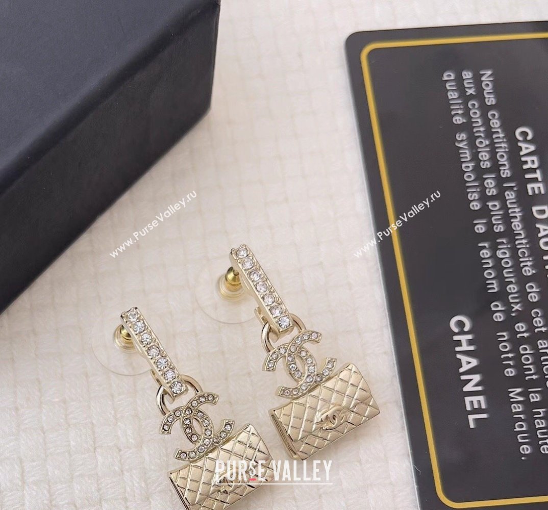 Chanel Metal Strass Pendant Earrings ABB537 2024 (YF-23120505)