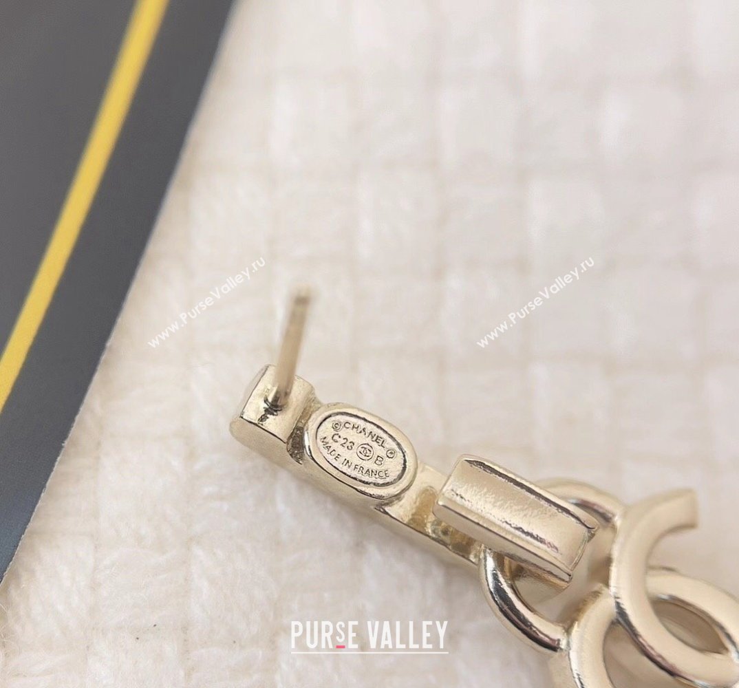 Chanel Metal Strass Pendant Earrings ABB537 2024 (YF-23120505)