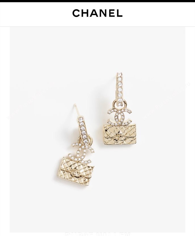 Chanel Metal Strass Pendant Earrings ABB537 2024 (YF-23120505)
