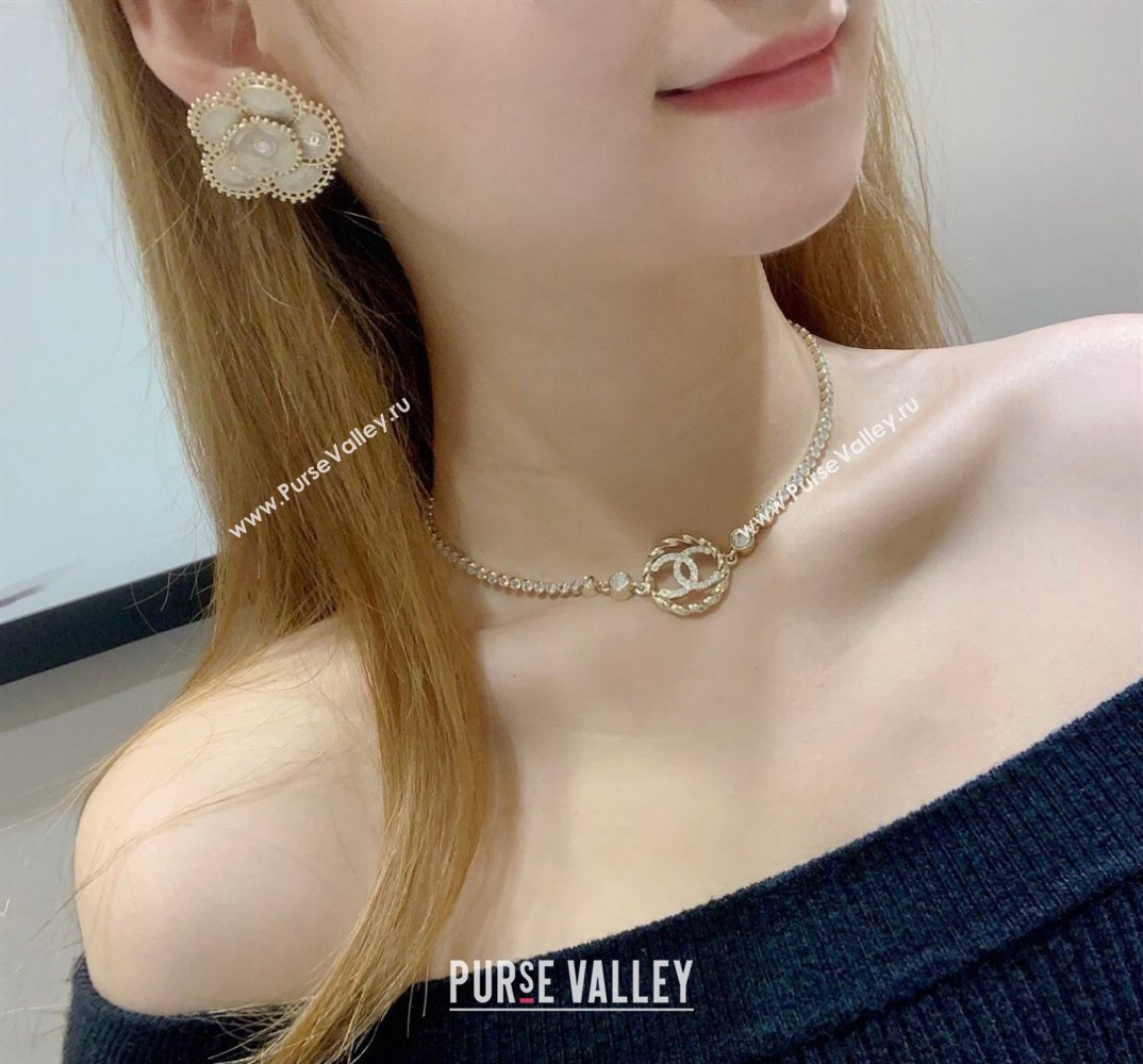 Chanel Metal Glass Pearls Clip-on Stud Earrings ABC210 Gold, Beige Pearly White 2024 (YF-23120510)