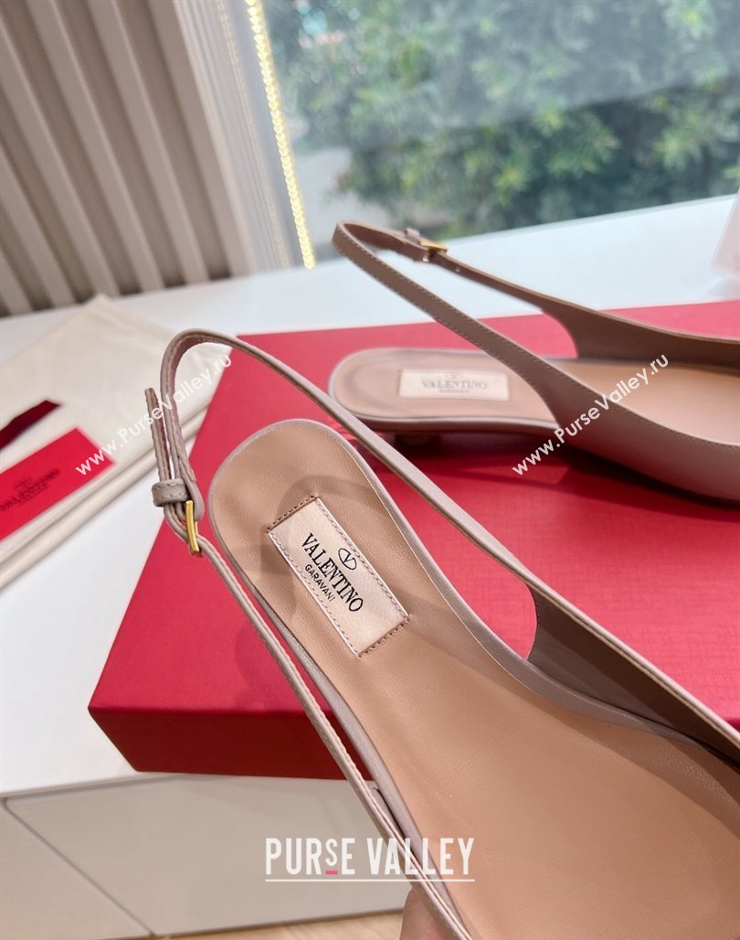 Valentino VLogo Signature leather slingback pumps Nude Spring 2024 (kaola-23120704)