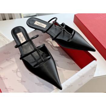 Valentino Rockstud leather Mules Black Spring 2024 (kaola-23120711)