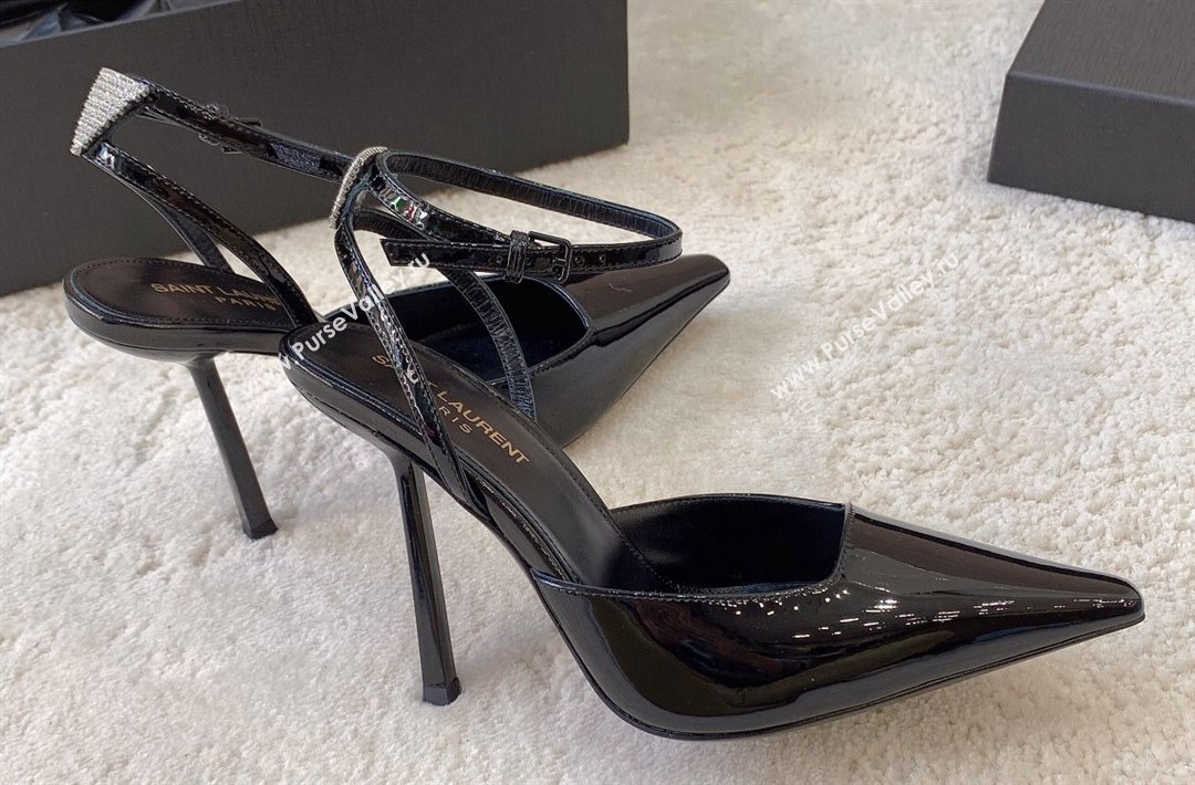 Saint Laurent Heel 11cm anouk pumps in patent leather 7633771 Black 2024 (kaola-23120601)