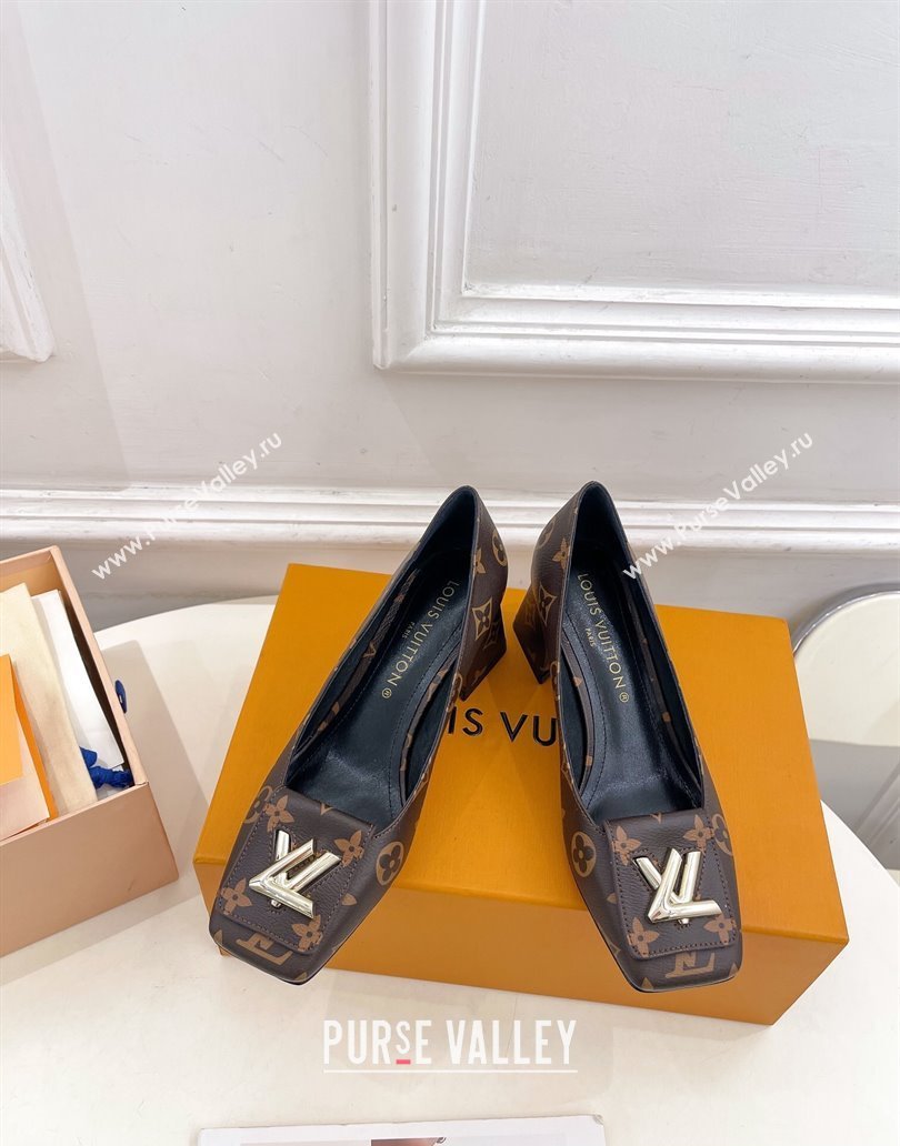 Louis Vuitton Heel 5.5cm Shake Pumps in Monogram Canvas 2024 (modeng-23120722)