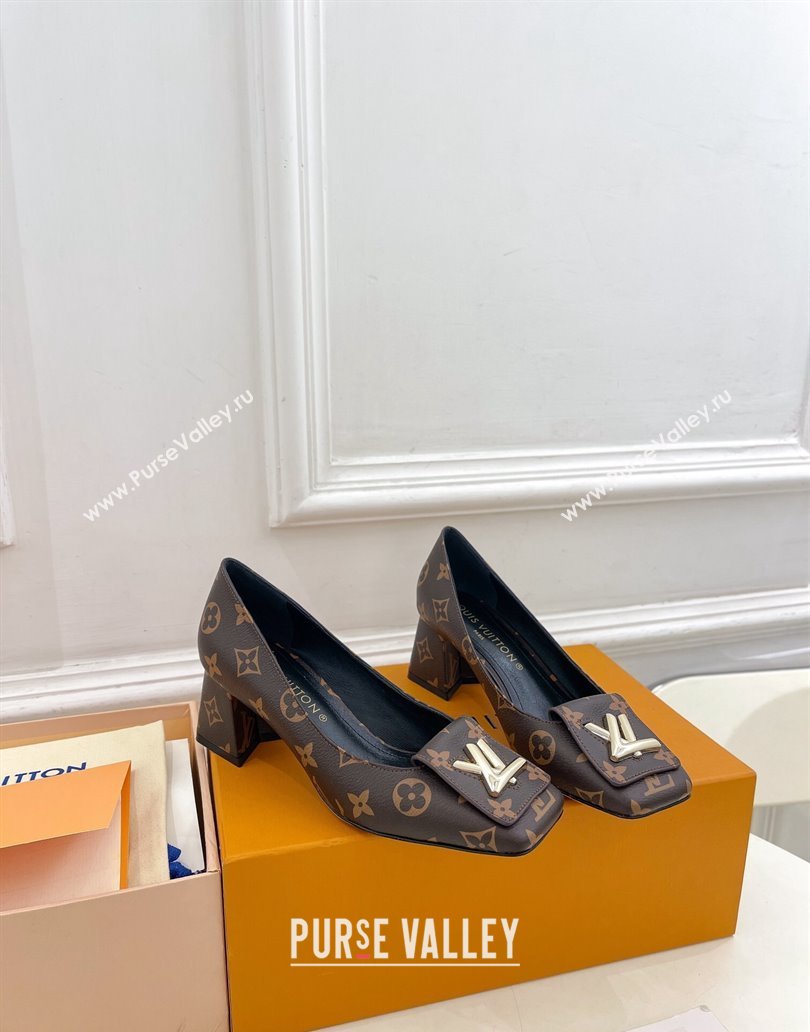 Louis Vuitton Heel 5.5cm Shake Pumps in Monogram Canvas 2024 (modeng-23120722)