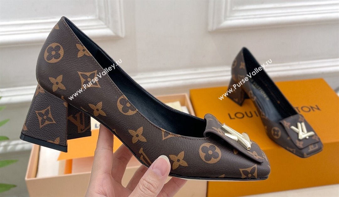 Louis Vuitton Heel 5.5cm Shake Pumps in Monogram Canvas 2024 (modeng-23120722)