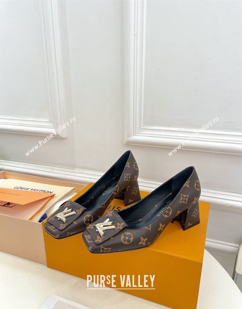 Louis Vuitton Heel 5.5cm Shake Pumps in Monogram Canvas 2024 (modeng-23120722)