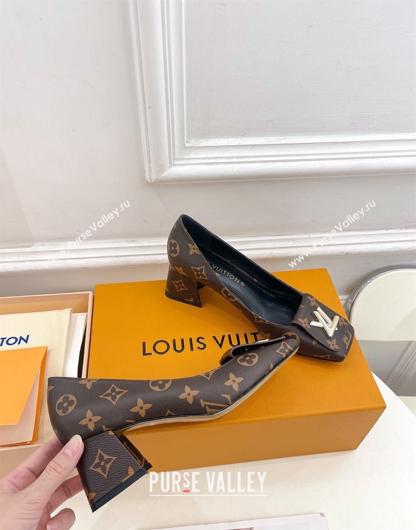 Louis Vuitton Heel 5.5cm Shake Pumps in Monogram Canvas 2024 (modeng-23120722)