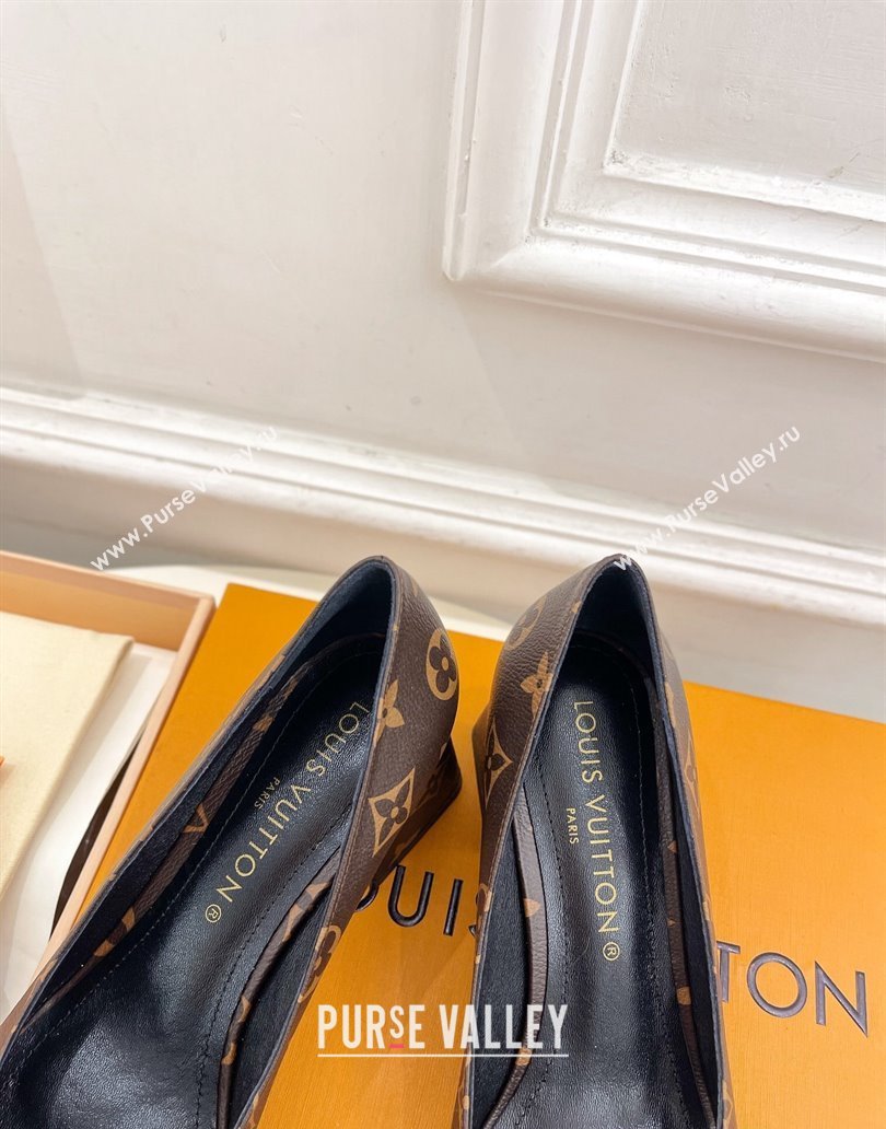 Louis Vuitton Heel 5.5cm Shake Pumps in Monogram Canvas 2024 (modeng-23120722)