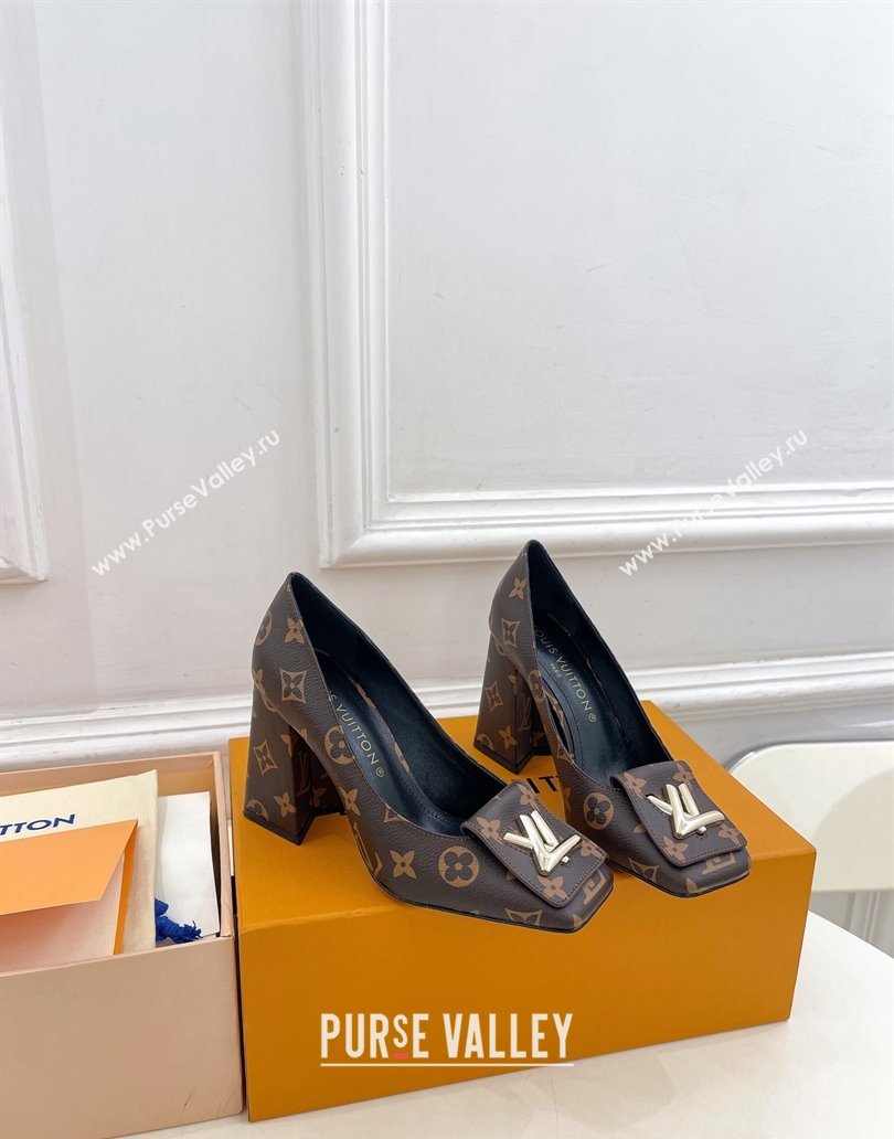 Louis Vuitton Heel 9cm Shake Pumps in Monogram Canvas 2024 (modeng-23120726)