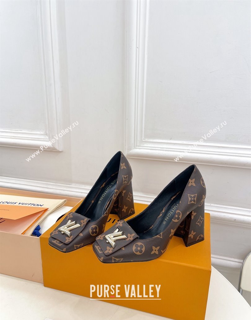 Louis Vuitton Heel 9cm Shake Pumps in Monogram Canvas 2024 (modeng-23120726)