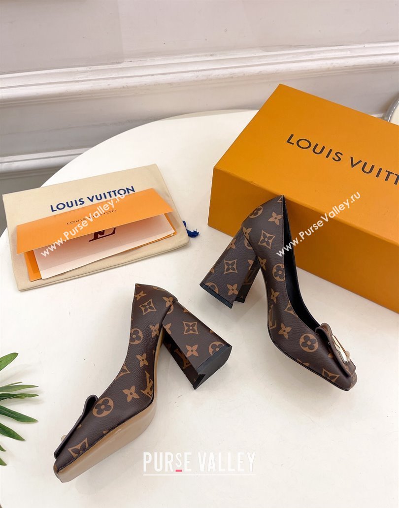 Louis Vuitton Heel 9cm Shake Pumps in Monogram Canvas 2024 (modeng-23120726)