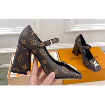 Louis Vuitton Heel 9cm Shake Mary Jane Pumps in Monogram Canvas 2024 (modeng-23120734)