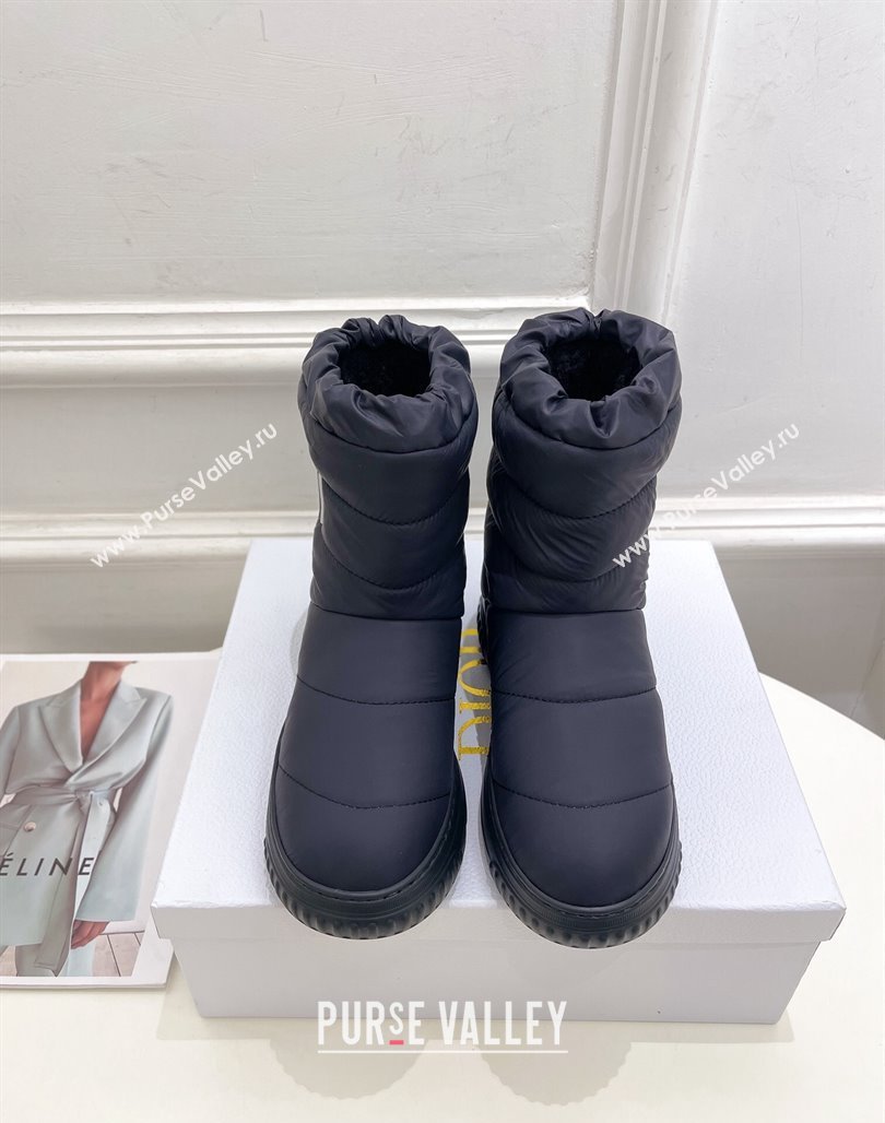 Dior Frost Ankle Boots in Black Quilted Nylon and Shearling 2024 (modeng-23120838)